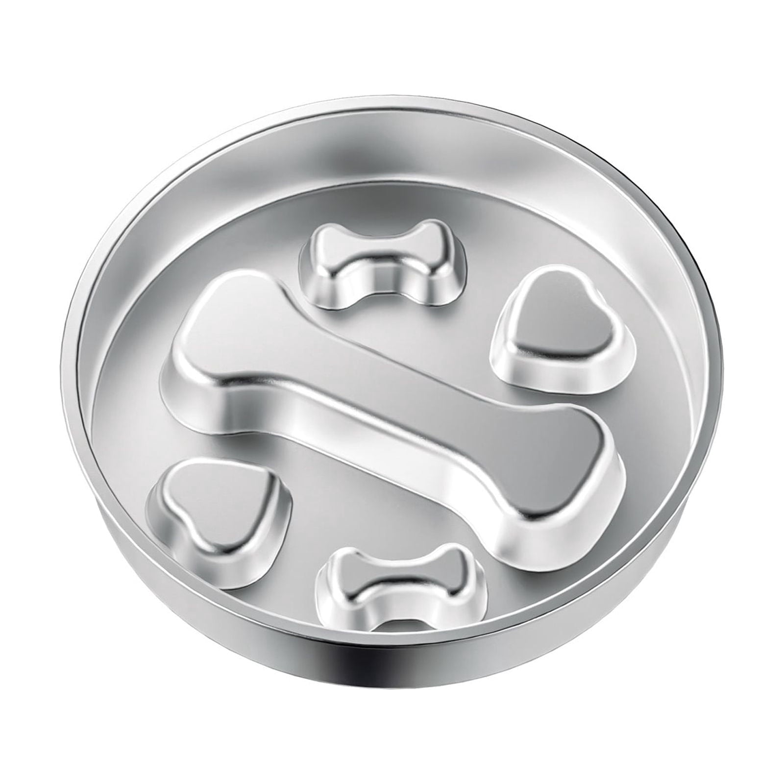 ATBXHZSZ Slow Feeder Dog Bowls, Stainless Steel Dog Bowls, Anti-Choking Puzzle Dogs Food Bowls, 2 Cups for Medium Breeds