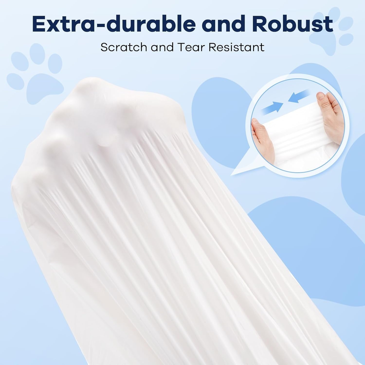 ATBXHZSZ 120 Count Cat Litter Bags Litter Box Liners for Automatic Litter Box for Robot 4/3 Drawstring Cat Trash Bags Heavy Duty Extra Thick